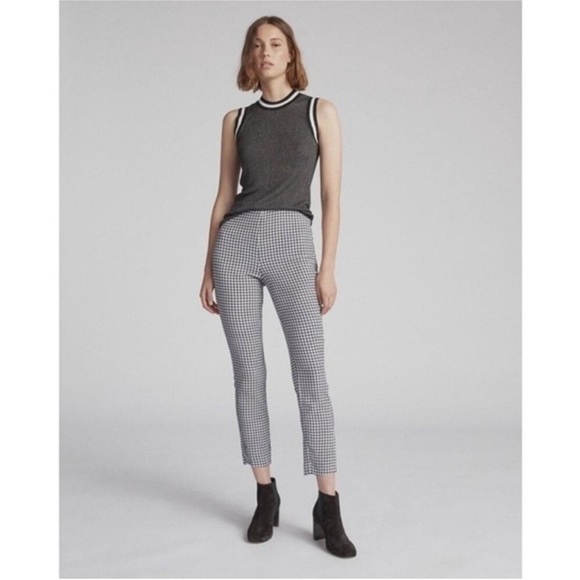 Rag & Bone Gingham Simone High Waist Pants Sz 6 - Picture 1 of 7